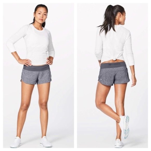 Lululemon Speed Up Short Heather Lux Dark Carbon 4 - Picture 2 of 7